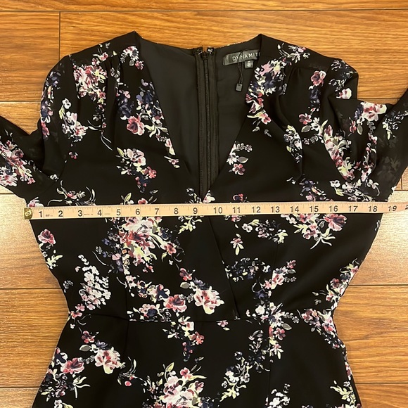 Dynamite Long Sleeve Black Floral Maxi Dress - Picture 8 of 14